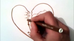 как рисовать разбитое сердце