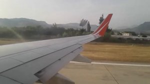 Взлет из аэропорта Газипаша Аланья Boeing 737 Take off from Gazipasa Alanya airport