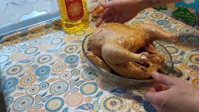 Курица запечённая в духовке смотреть онлайн