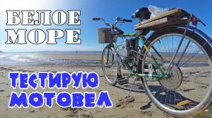 Тестирую мотовелосипед с мотором 4т 144F. Еду на белое море.