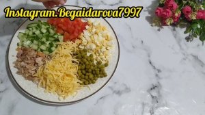 Самый Вкусный и Быстрый Салат.Салат на Каждый День?Салат на Любой Праздник.Қазақша Рецепт