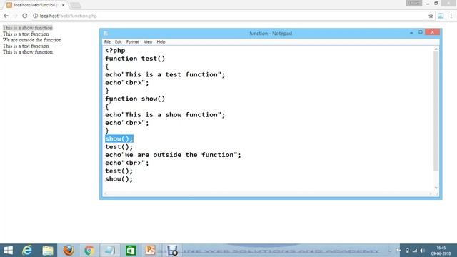 PHP Lecture 7 | php functions | types of functions | php function parameters | function call in php