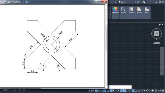 AutoCAD Drawing Tutorial for Beginners - 1