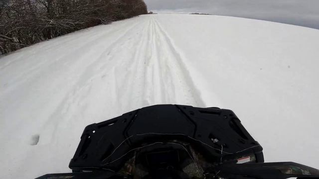 Застрял в поле. Покатушка на квадроцикле сфмото 600eps по снегу. смотреть онлайн