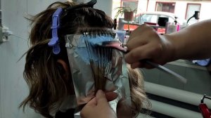 мелирование на расческу крупные и мелкие прядки