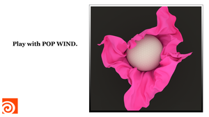 Играем с нодой Pop wind. Houdini.
