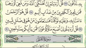 Сура "Аль-Мульк" № 67. Аяты 27-30. Чтение. #коран #намаз #таджвид #АрабиЯ