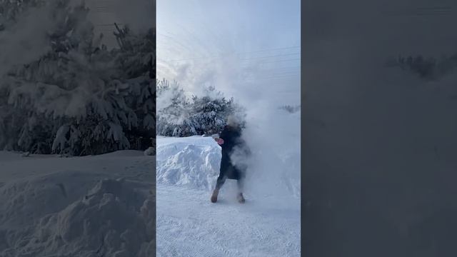-30 🥶 мороз . Давно хотела так сделать . #мороз #лайфхаки #север #приколы #красота #зима #чудо смотреть онлайн