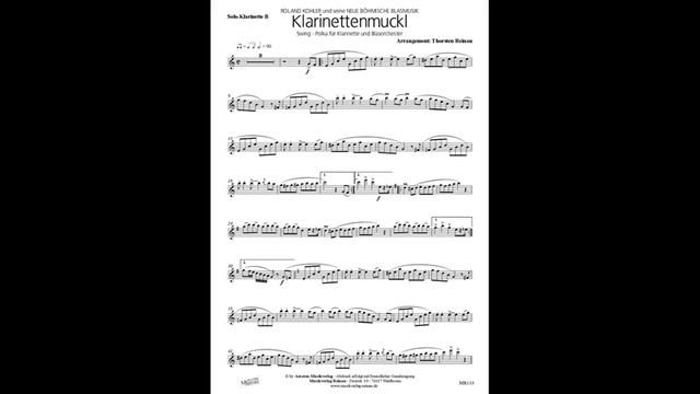 Klarinettenmuckl Swing Polka für Solo Klarinette und Blasorchestser Arrangement Thorsten Reinau