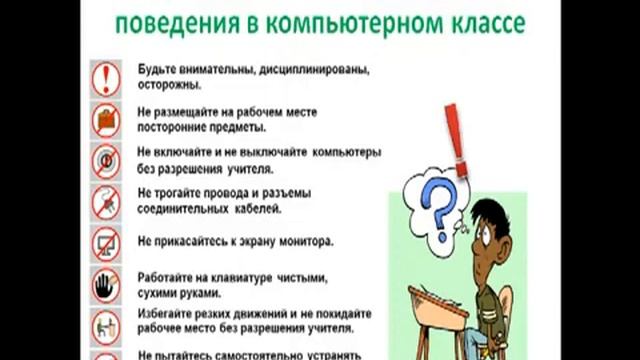 Правила работы и безопасного поведения в кабинете информа