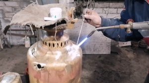 Пайка серебряным припоем тулова самовара, проблемные места