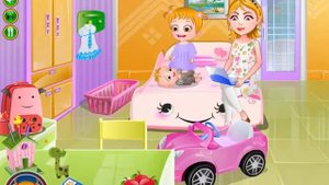 малышка Хейзел пришла со школы. развивающая игра