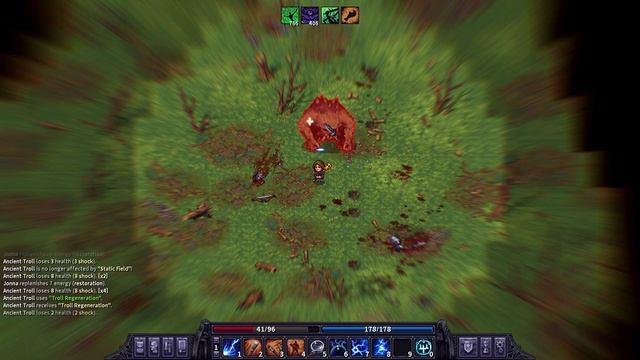 Stoneshard - 11 lvl Hybrid Electromancer vs Troll (0.8.1.8) смотреть онлайн