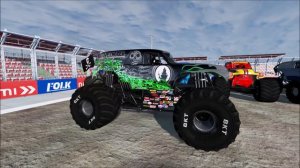 Monster Jam Video Game Grave Digger Backflip Championship | BeamNG Drive