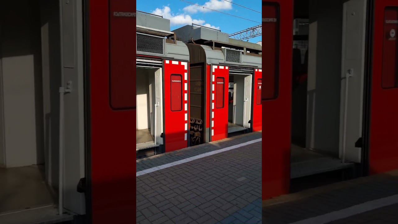 Спутник-Рекс-Экспрес, ЭД4М. #спутник #рексэкспресс #эд4м # train #ярославскийвокзал #электричка