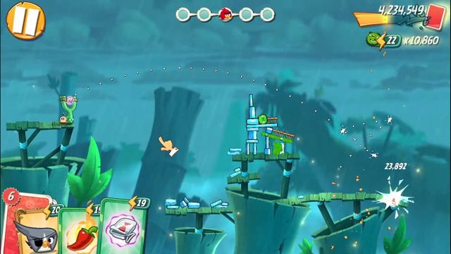 Angry Birds 2 level { 123 HARD } | reaction of pig | #pig funny | Demon Divyansh. смотреть онлайн