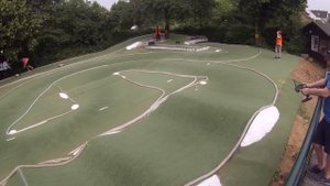 Traxxas Slash 2WD LCG-Chassis #5830 racing on high grip track (Full HD)