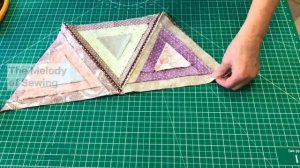 Triangle & Strip Fusion: Quilted Table Runner Tutorial We Sew Without Paper!