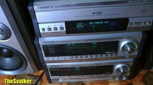 Первое включение музыкального центра Aiwa  притащенного с помойки