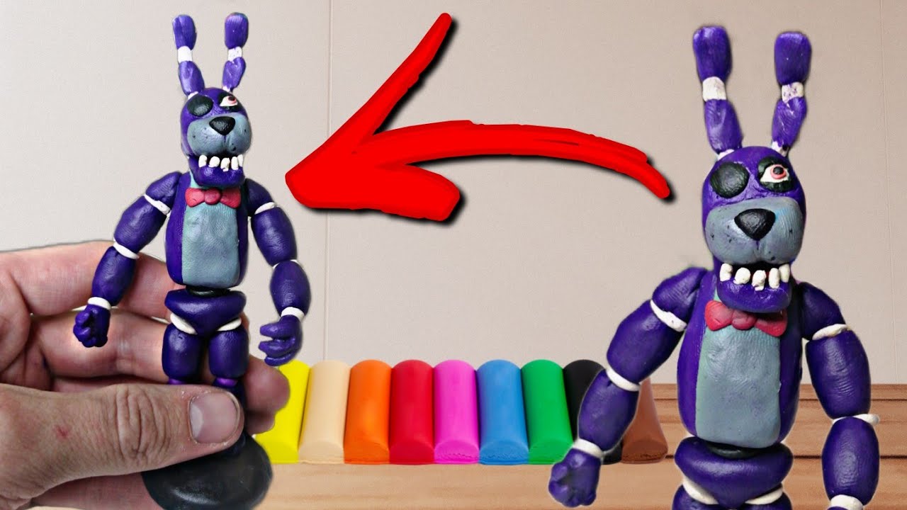 ФНАФ ИЗ ПЛАСТИЛИНА - КАК СЛЕПИТЬ БОННИ | DIY Five Nights at Freddy's Toy Bonnie from clay