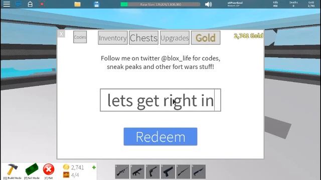Roblox Fort wars Code! смотреть онлайн