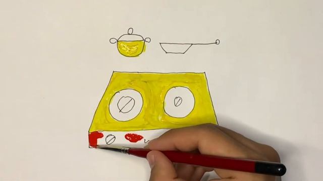 РИСОВАНИЕ и РАСКРАСКА КУХОННЫХ ПРИБОРОВ (Сковорда & Плита) Малыши смотреть онлайн
