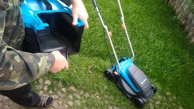 Газонокосилка Gardena PowerMax 1200,распаковка, сборка, первый покос... смотреть онлайн