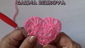 Мотив Сердечко на бабушкином квадрате