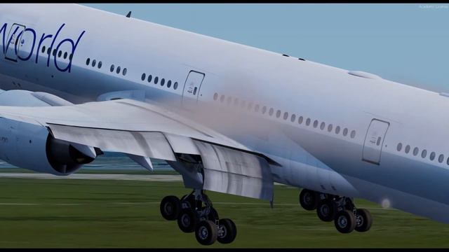 [P3D] Hard Landing, Bounced, and Go Around / An unstable approach / PMDG 777-300ER смотреть онлайн