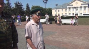 92 летний Пограничник на праздновании Дня Пограничника выступает с речью.