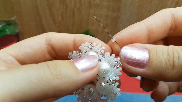 ДОПОЛНЕНИЕ/Beaded snowflake/Pearl snowflake/Beaded brooch смотреть онлайн