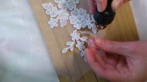 DIY | Как вырезать аппликацию из кружева/Обработка органзы/organza/Кружево на платье/ el encaje
