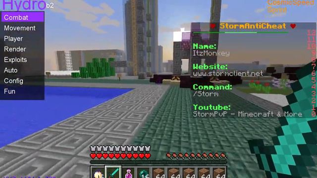 Minecraft | STORMANTICHEAT BHOP BYPASS (Hydro Client) (Minecraft Hack Client) смотреть онлайн