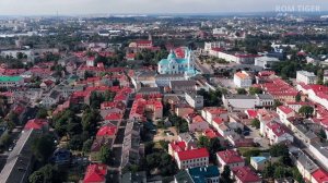 Город Гродно с высоты, Беларусь. Видео обзор на город Гродно сверху / Grodno Belarus aerial view