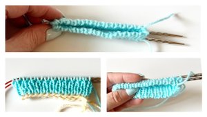 Тубулярный эластичный набор для вязания резинки спицами по кругу