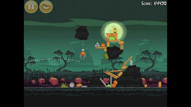 Angry Birds Seasons Ham'o'ween 2-12 Halloween 2012 Hamoween Walkthrough 3 Star смотреть онлайн