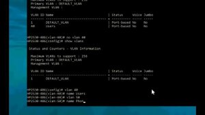 Коммутатор Aruba vlans
