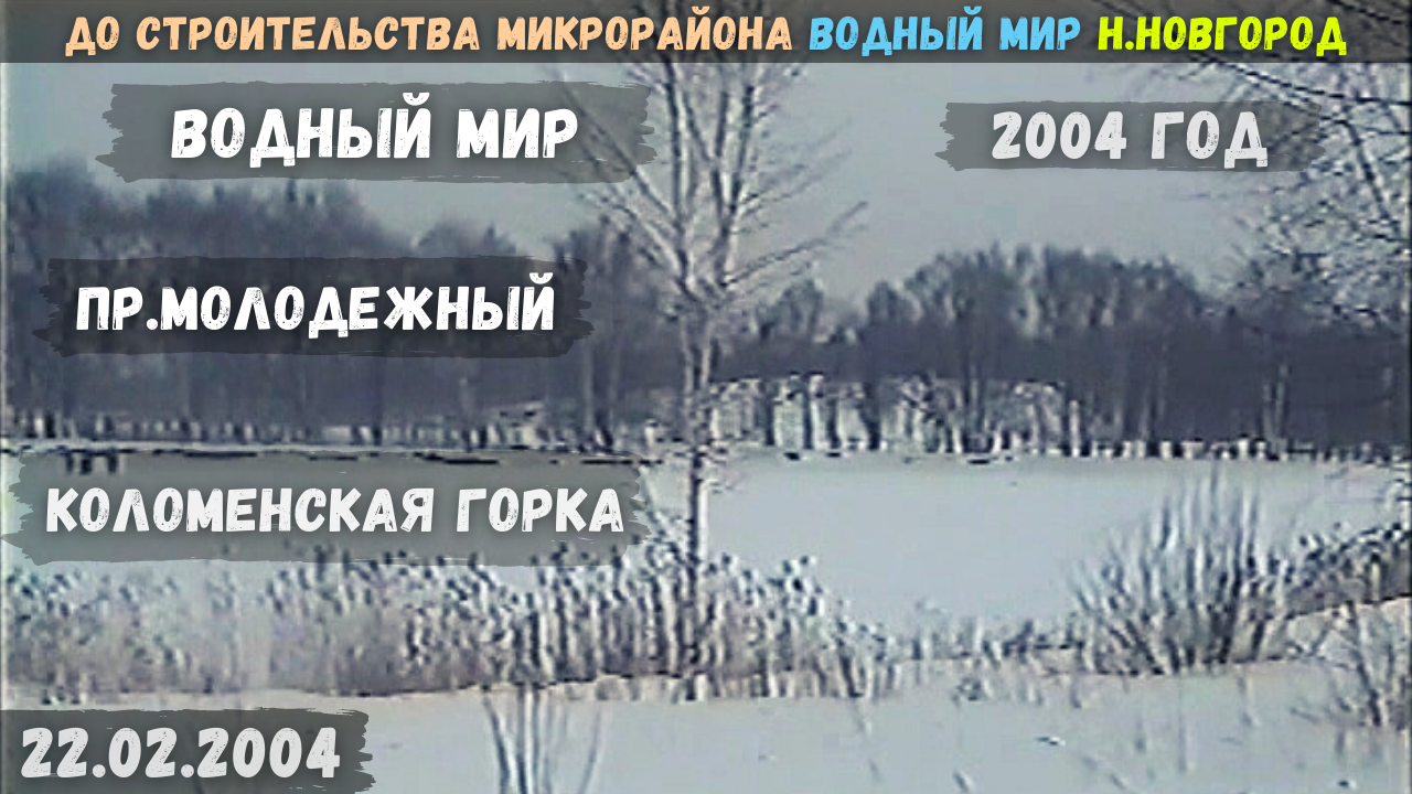 До строительства микрорайона Водный мир и пр. Молодежный. Нижний Новгород (22.02.2004)