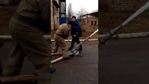 ЛС-П20 в действии (мощь лафетного ствола)