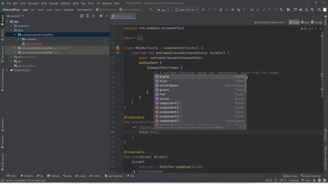 Shimmer Effect Animation implementation in Android Jetpack Compose