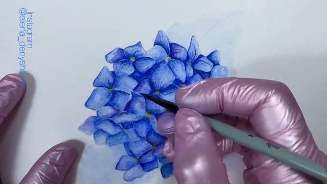 Гортензия Акварель смотреть онлайн