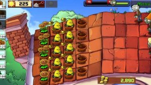 Plants vs zombies - Roof Level 8, прохождение