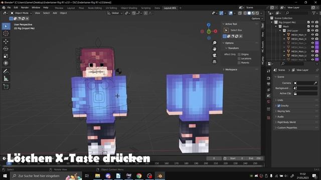 Minecraft Skinrender Tutorial! | Blender Tutorial?
