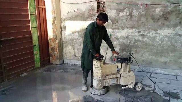 Полировка и шлифовка мраморного пола Garage Marble Floor Grinding at Gulshan E Noor Burewala
