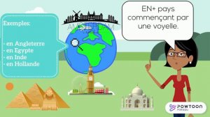 les prépositions de pays et villes