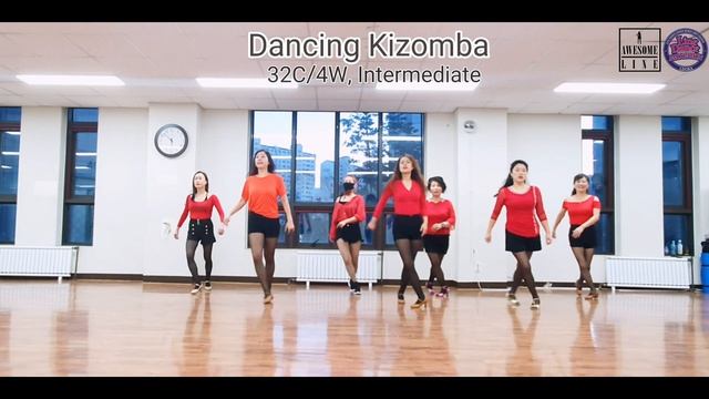 Dancing Kizomba Line Dance Demo(Intermediate) смотреть онлайн