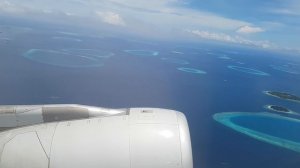 Take off from Male, Maldives. Airbus A330-300 VQ-BCQ SkyTeam. Aeroflot SU321.