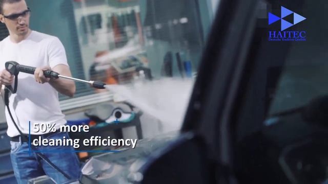 Демонстрация работы мойки высокого давления HAITEC HT-HDR2700invPROFI с обновленным пеногенератором