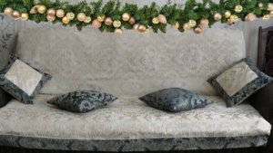 Шьем подушку для комплекта | Обзор штор, покрывала и новогоднего зала