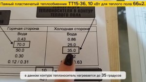Паяный теплообменник ТТ15-36 для теплых полов площадь до 66 м2, мощность 10 кВт.